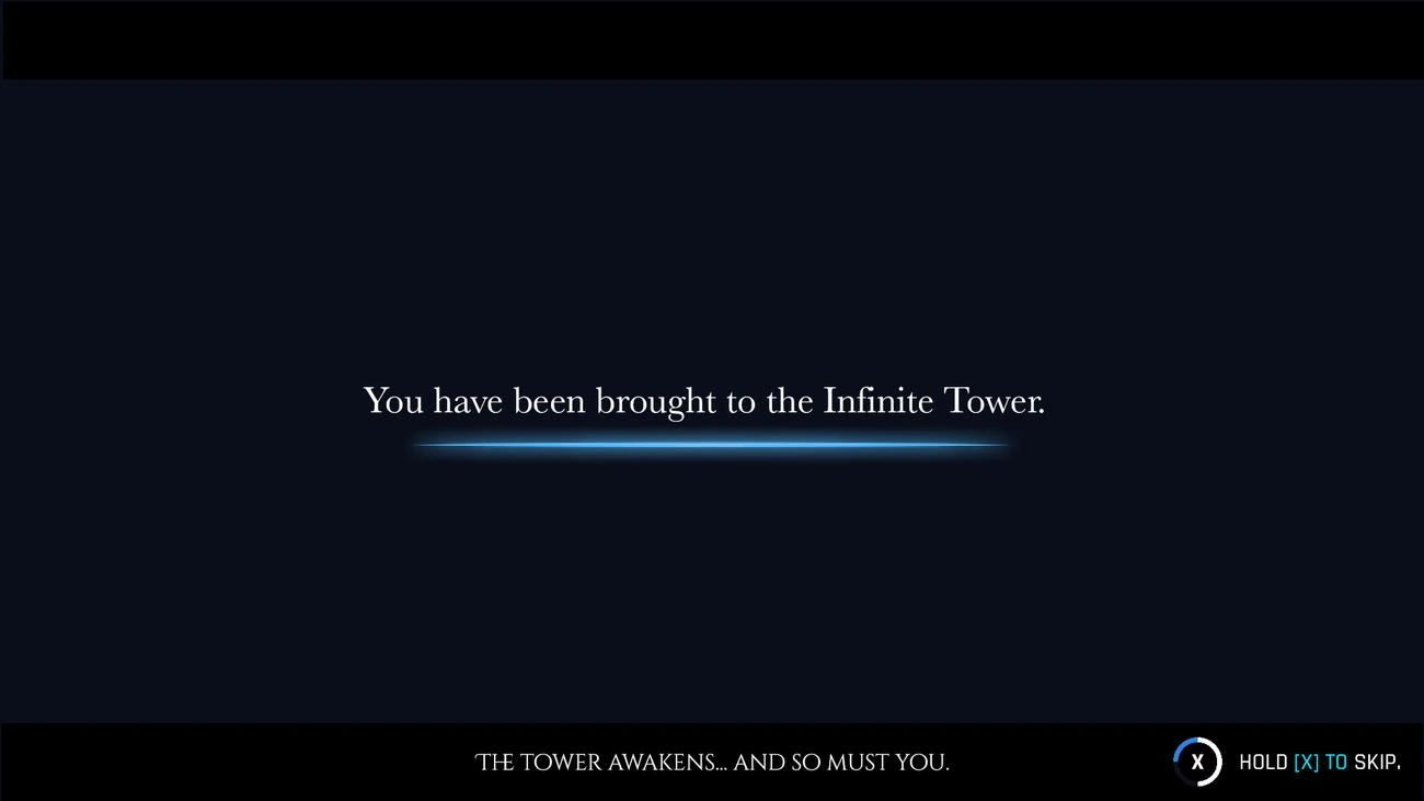 Cinematic letterbox-style narrative UI for game storytelling