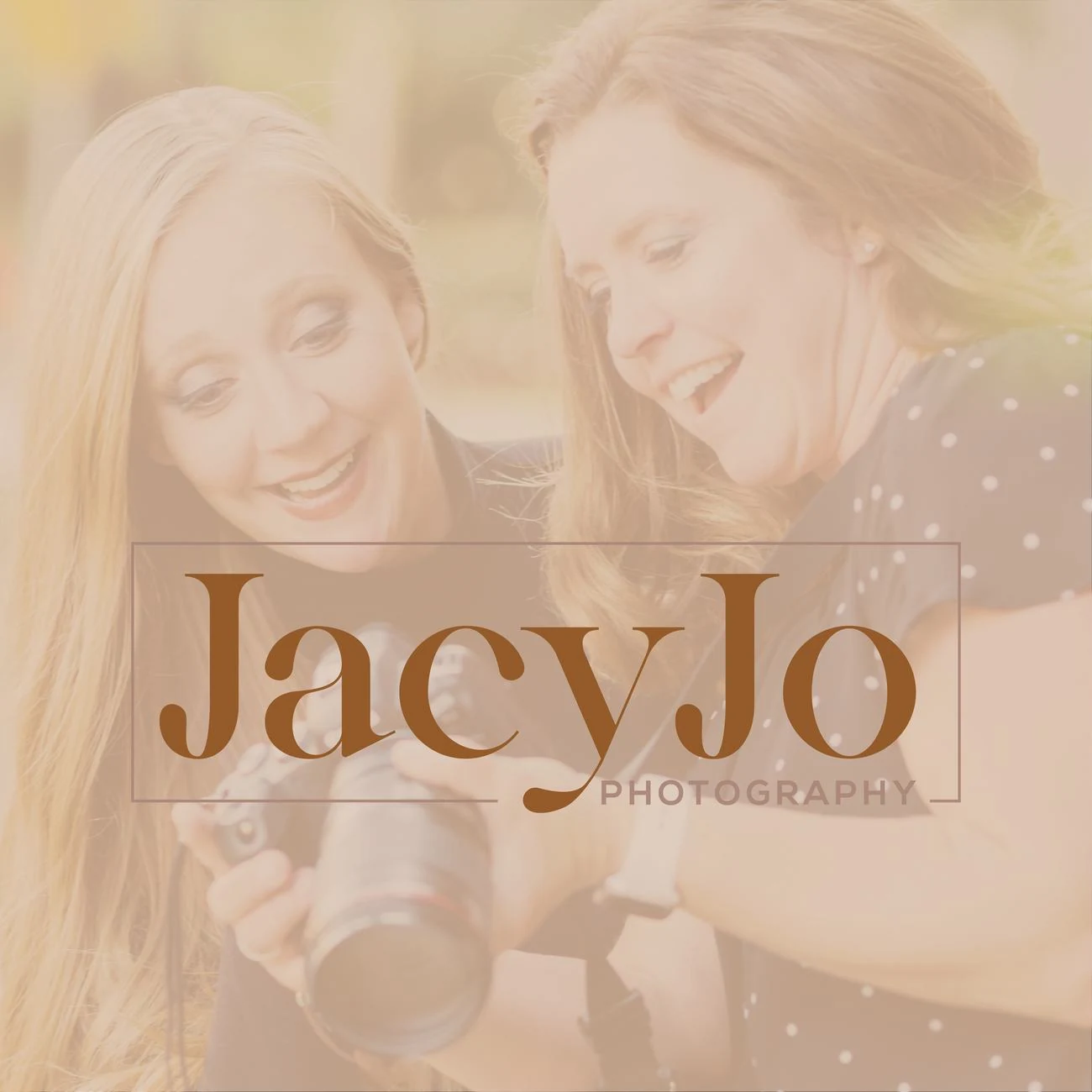 Logo applied over a portrait photo